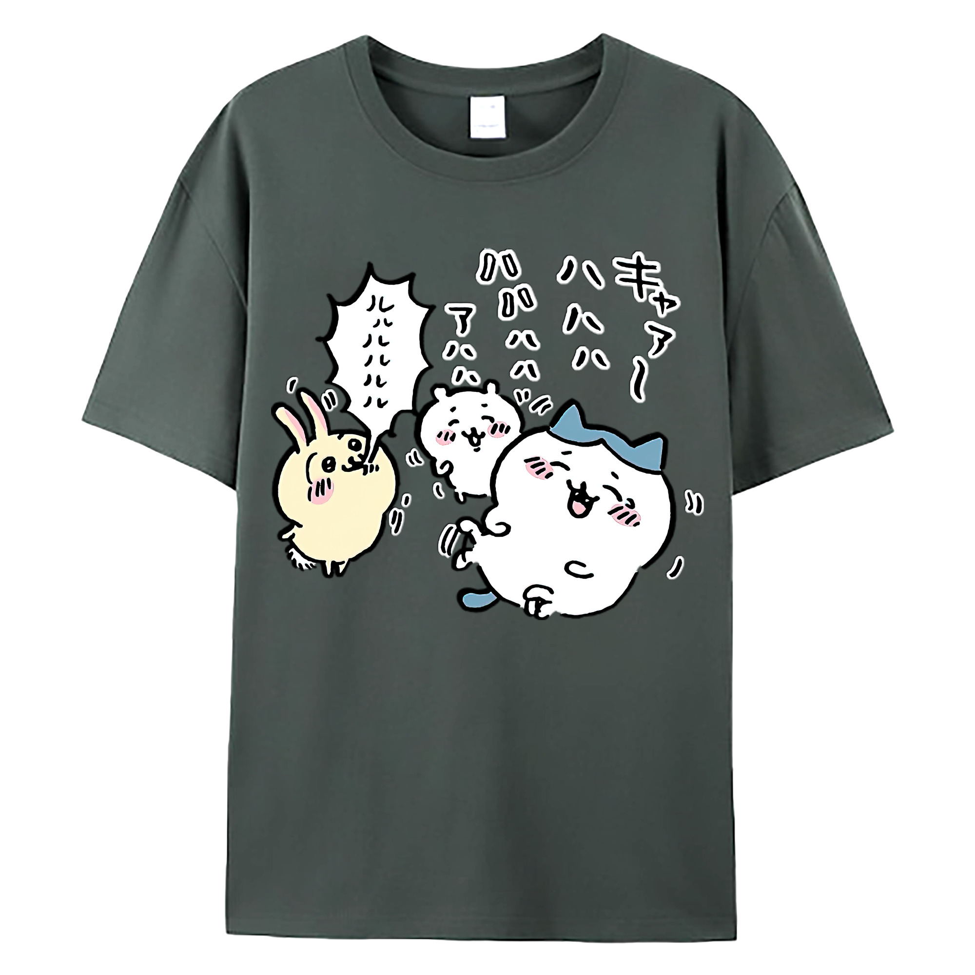 （画像用） ちいかわ うさぎ Chii-kawa usagi 綿100％ メンズ半袖Tシャツ｜肌触りやわらか＆通気性